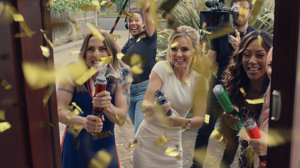 Still of the Spice Girls Advert Confetti at the Door Front