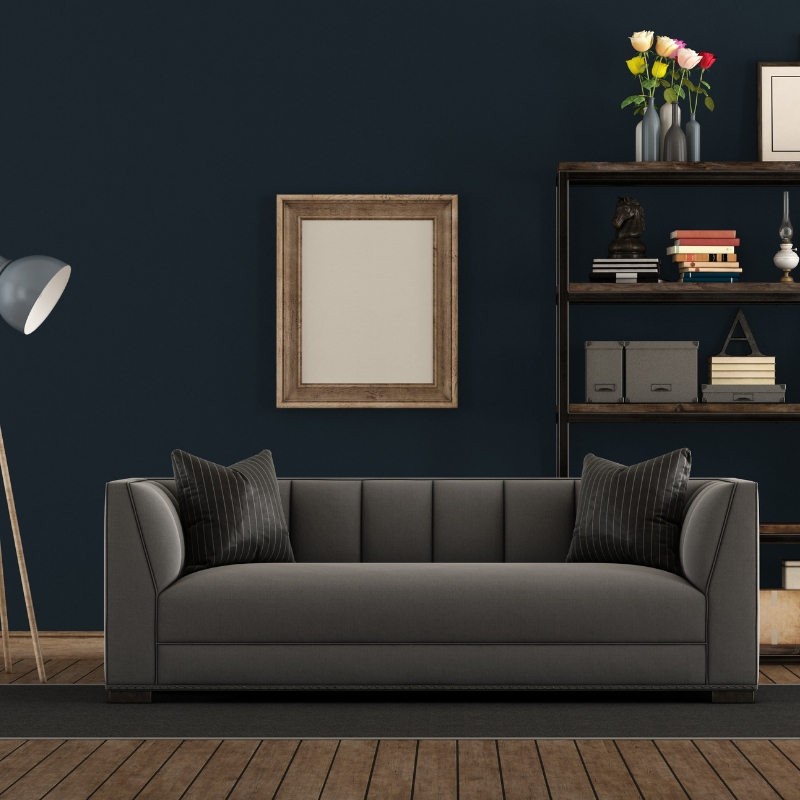 living area using darker colours