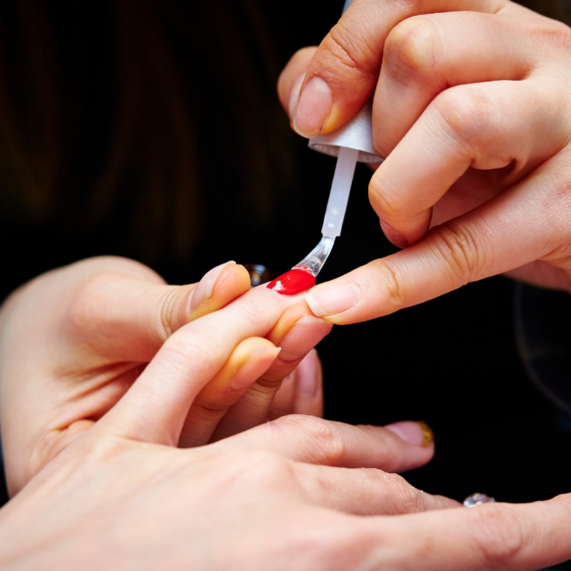 someone having their nails done
