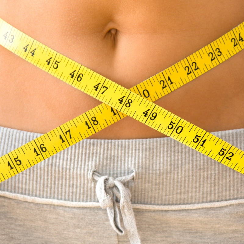tape measure over someones stomach
