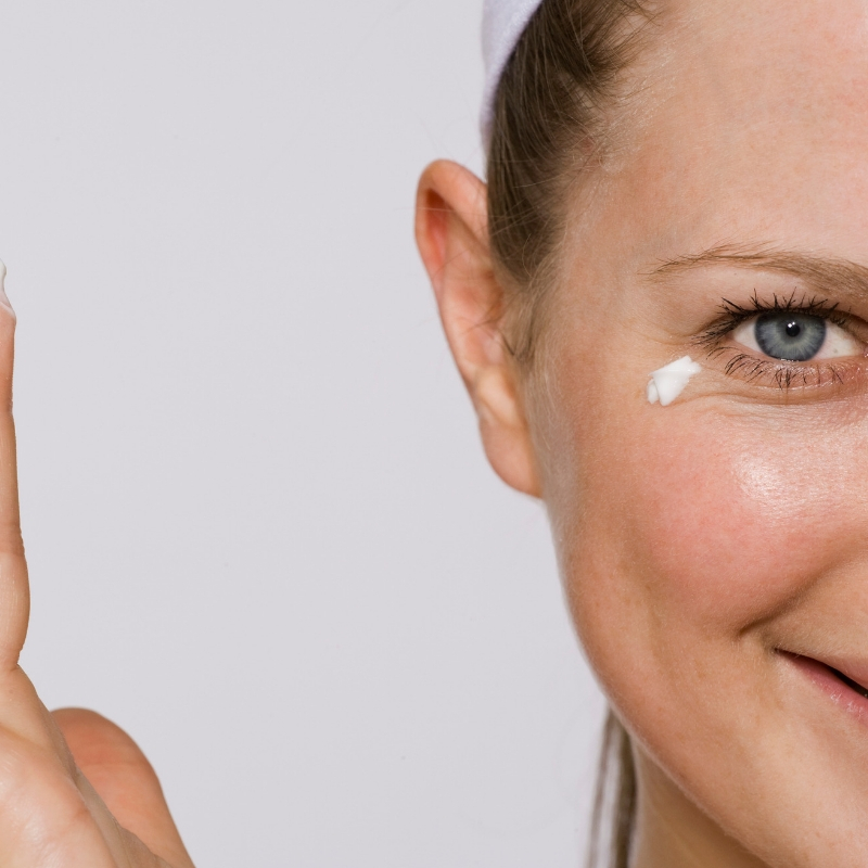 eye cream under an eye