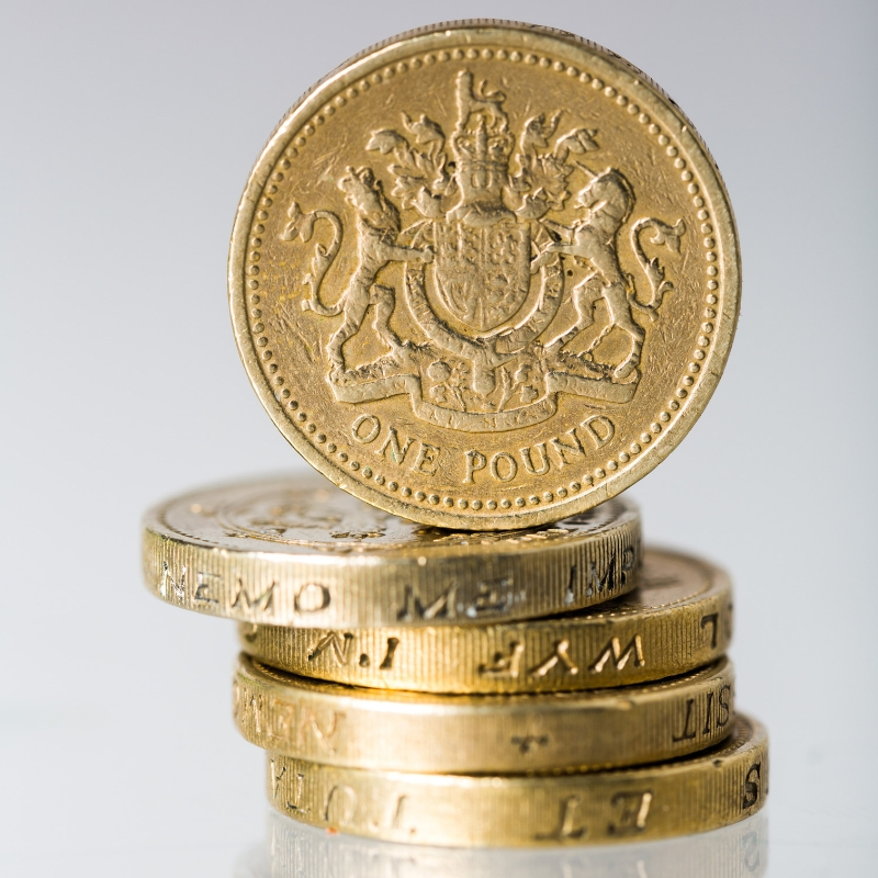 stack of pound coins