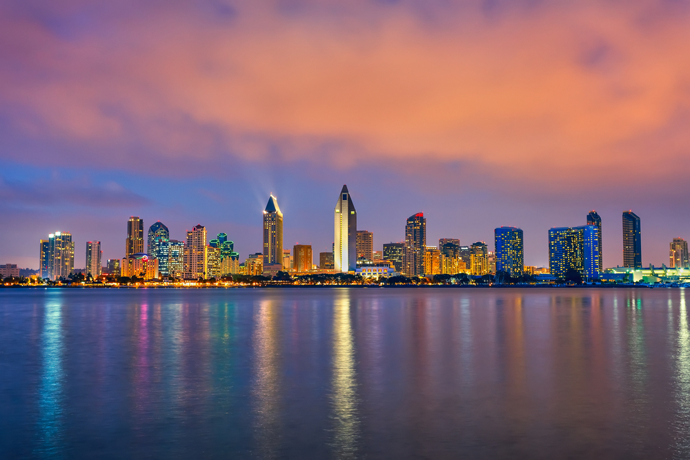 Downtown San Diego at night