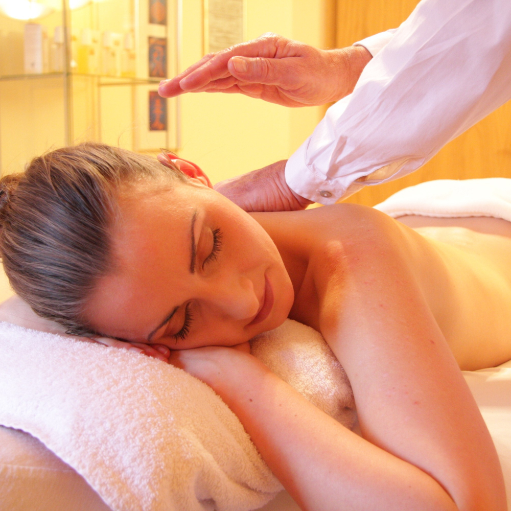 lady having a back massage
