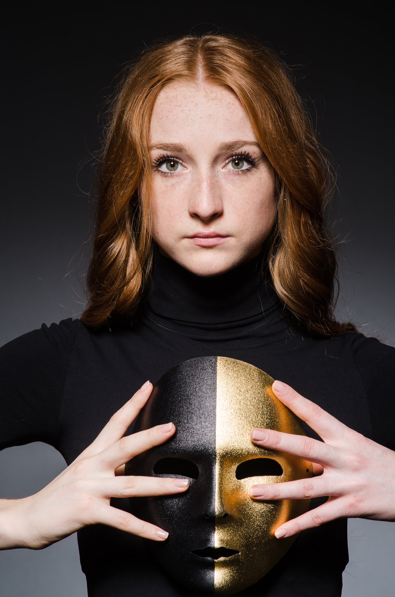Woman with mask