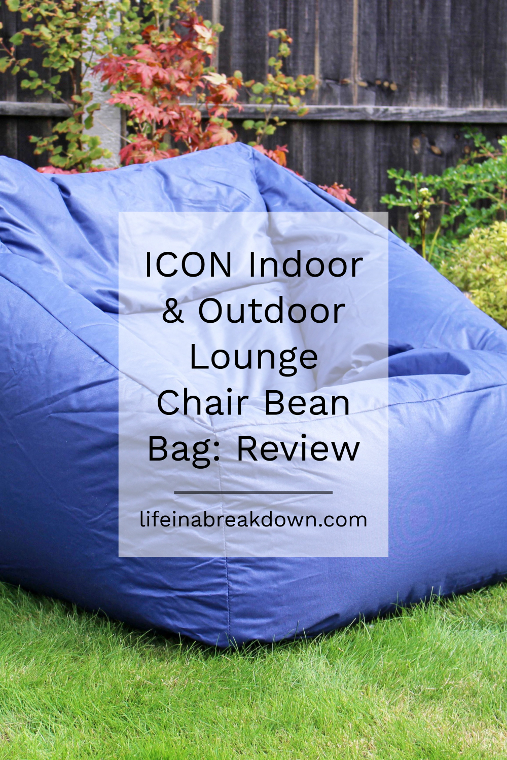 ICON Indoor Outdoor Lounge Chair Bean Bag Review #beanbag #review #home #homeideas
