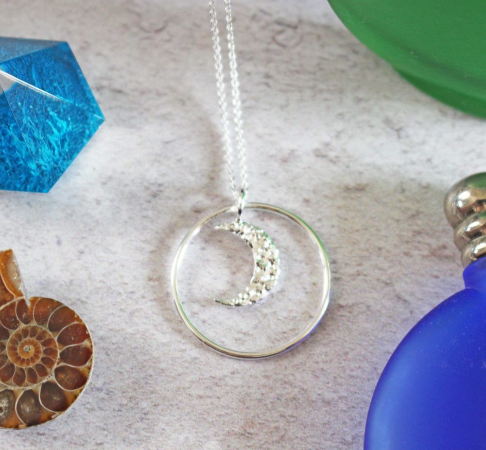 Kitten Moon Pendant from Nova Silver