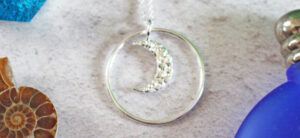 Nova Silver Kitten Moon Pendant Header