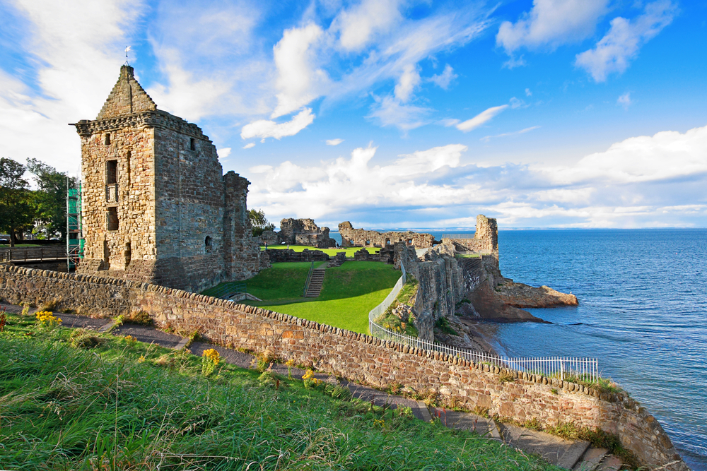 Ruins of St Andrews Castle, Fife, Scotland, United Kingdom