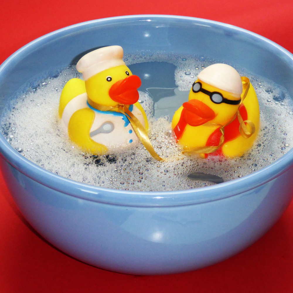 ducks in a bath