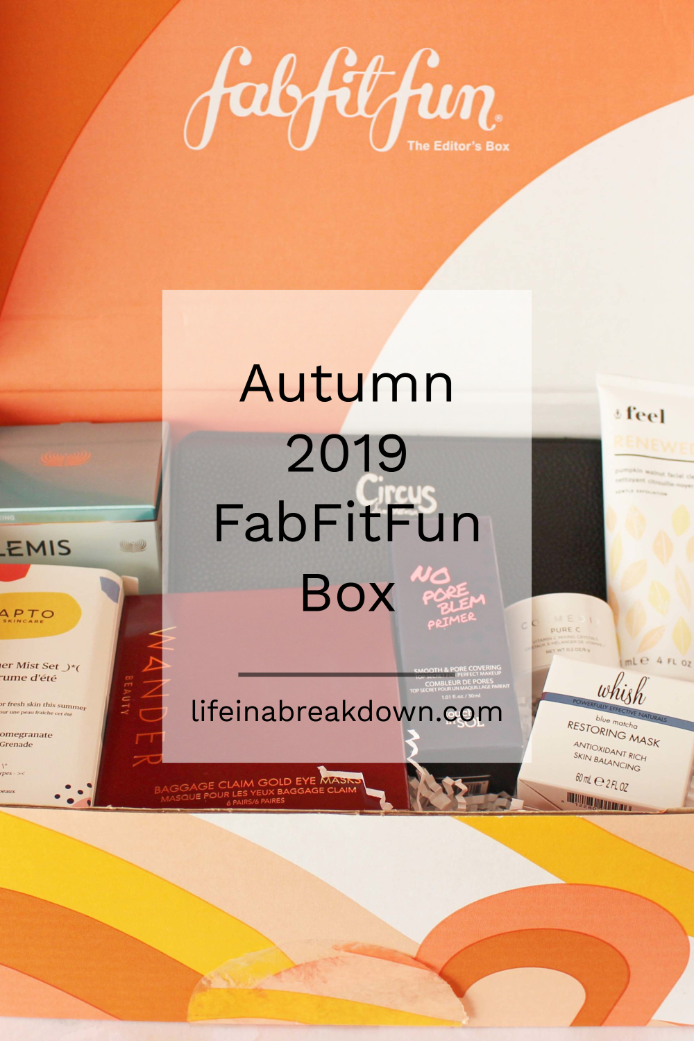 Autumn 2019 FabFitFun Box #bbloggers #beautybox #subscriptionbox