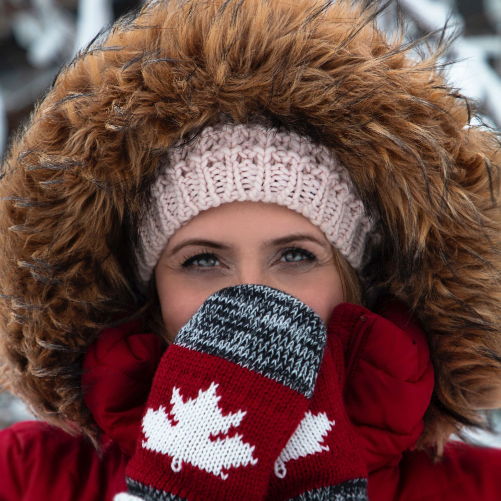 women dressed for the cold