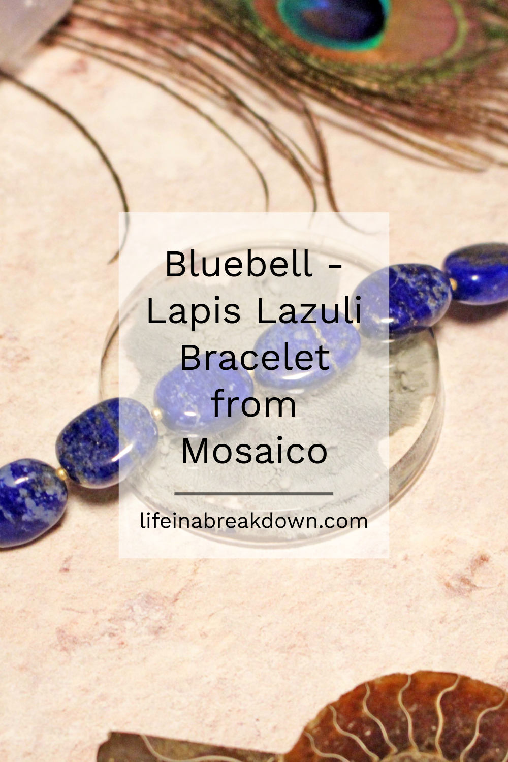 Bluebell - Lapis Lazuli Bracelet from Mosaico #jewellery #gemstones #crystals #lapislazuli #bracelet #bluebell