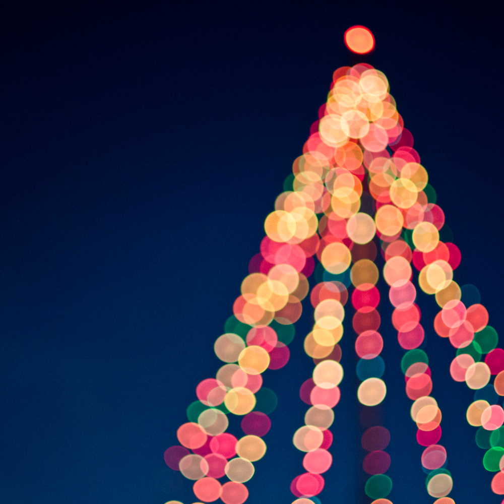 Christmas Lights in a Tree Shape