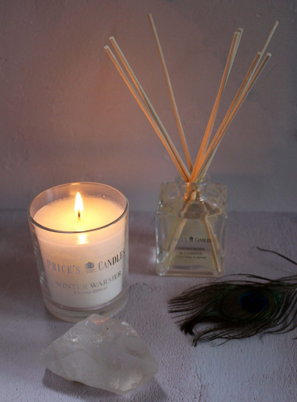 Price's Candles diffuser put together and candle lit
