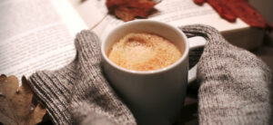 cosy photo - hot chocolate and jumper over hands