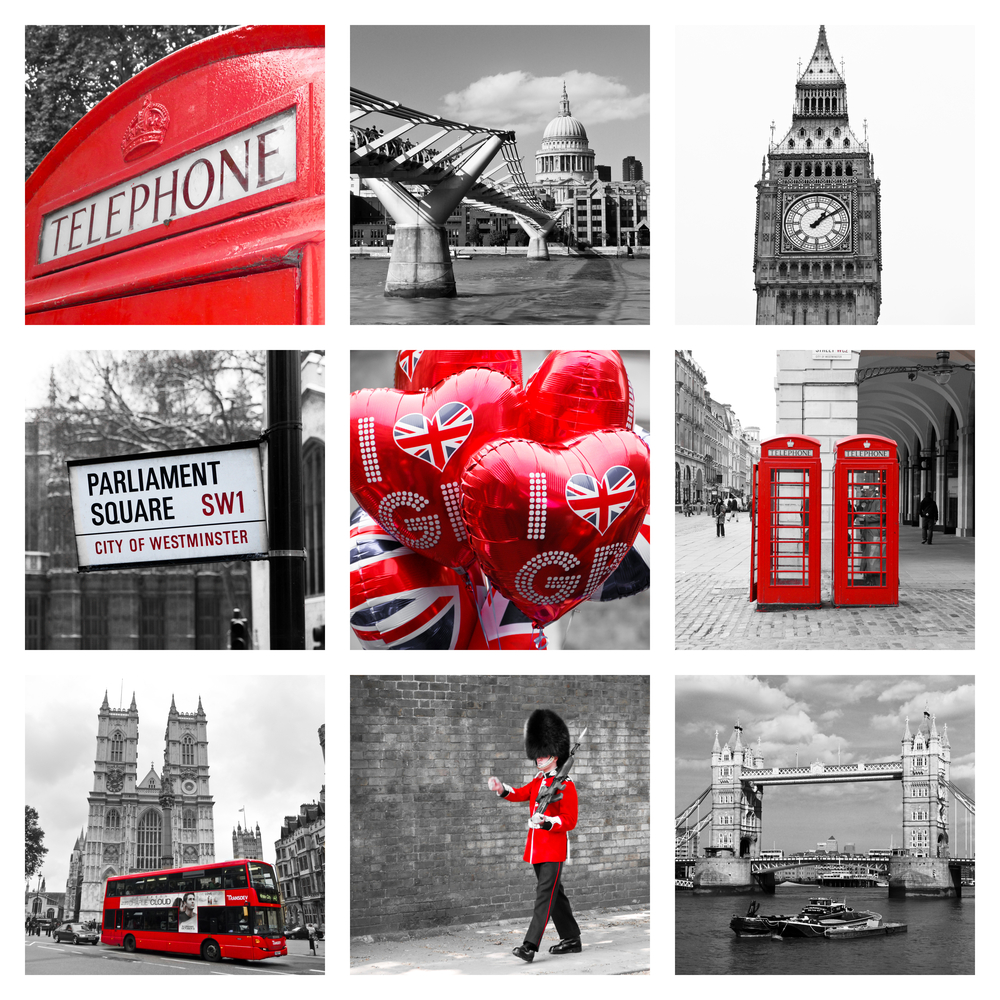 collage of london images
