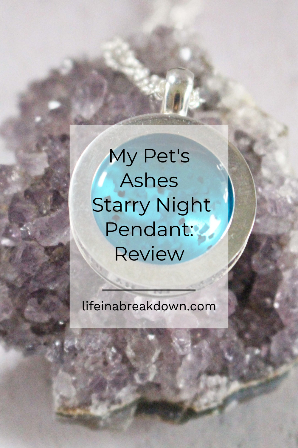 My Pet's Ashes Starry Night Pendant: Review #jewellery #petmemorial #petashes