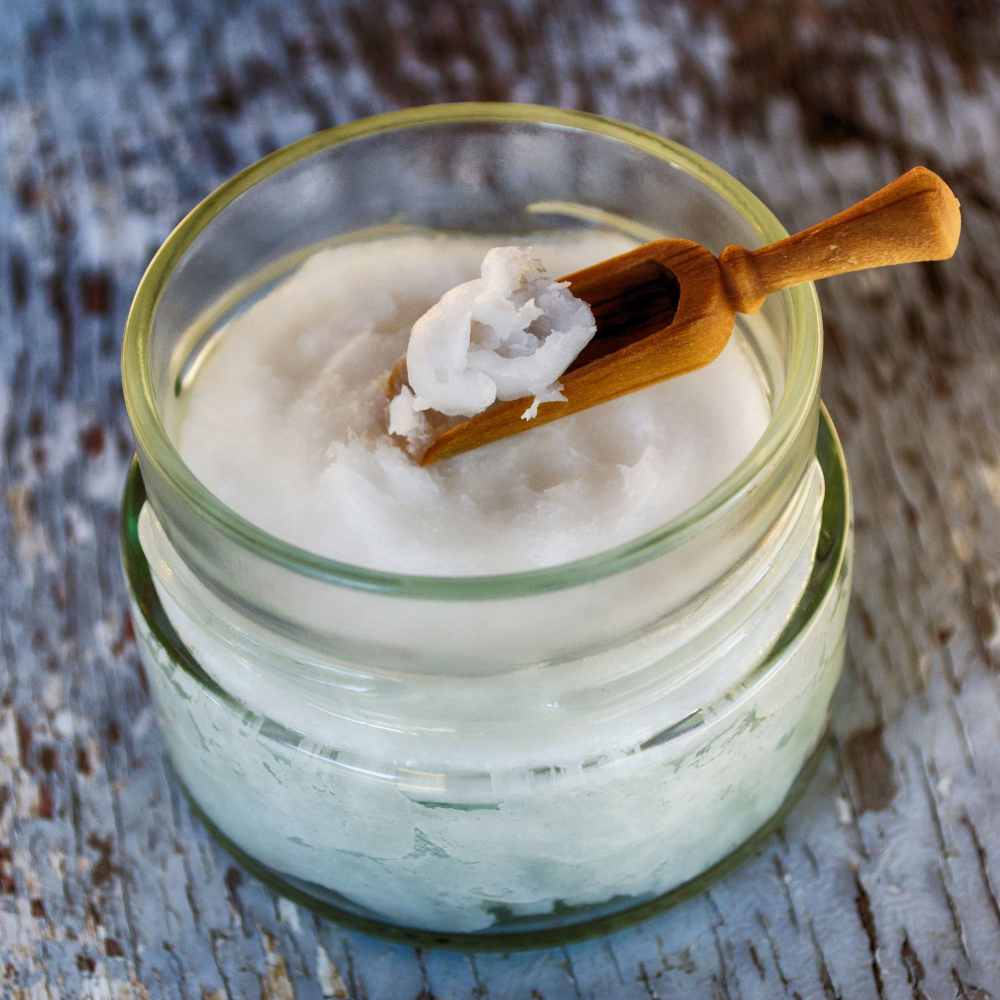 cream in a glass jar