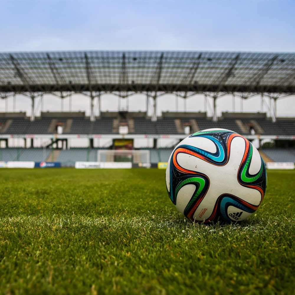 football on a pitch