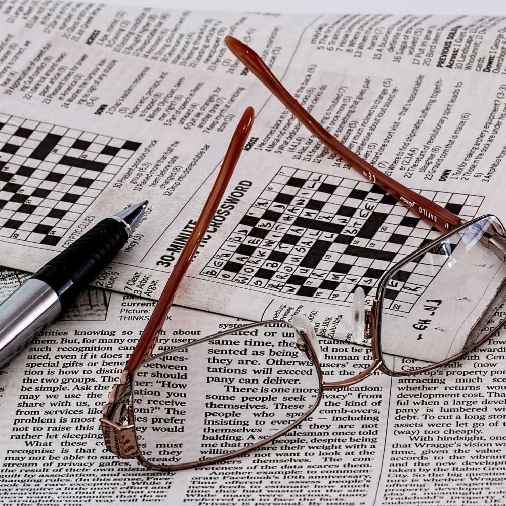 puzzles in the newspaper