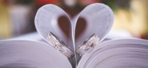 heart made out of a book
