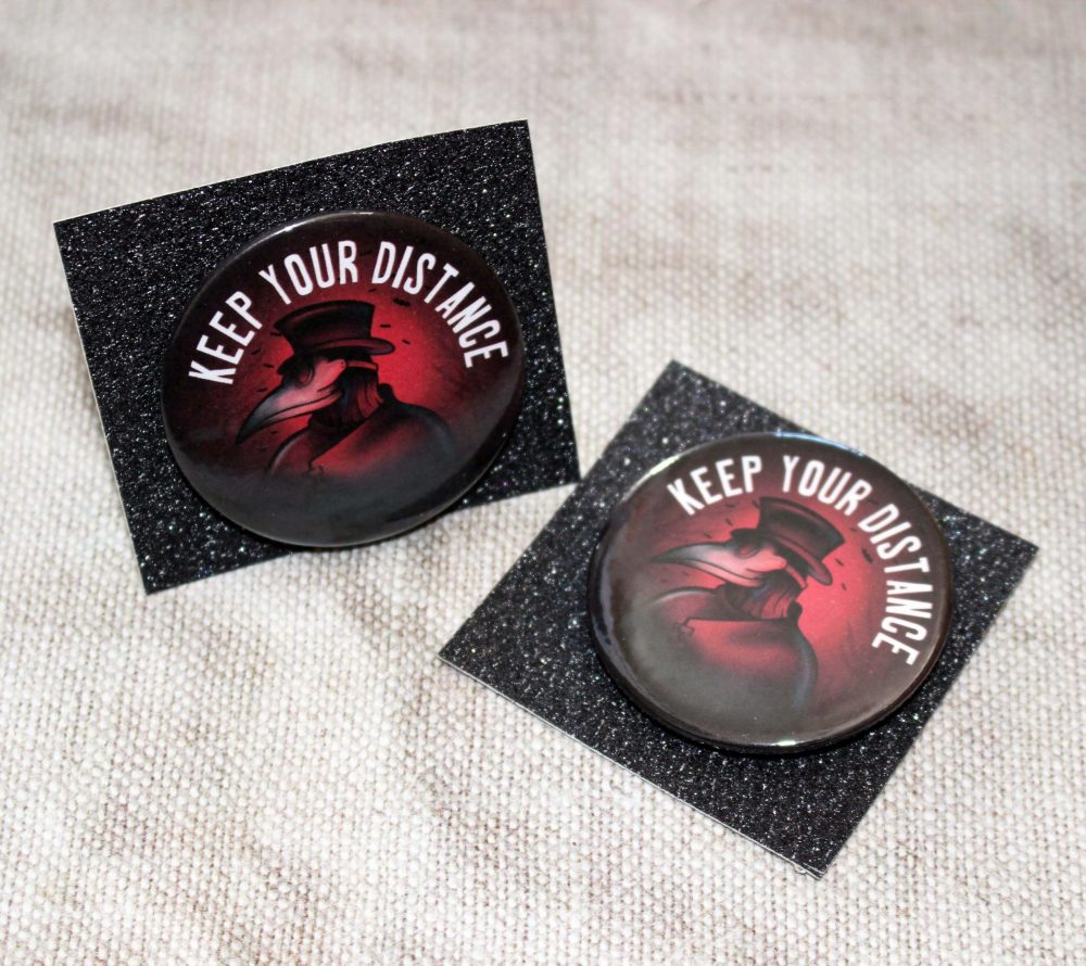 Keep Your Distance Pin from Violet Moth Shop