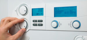 boiler with hand turning buttons