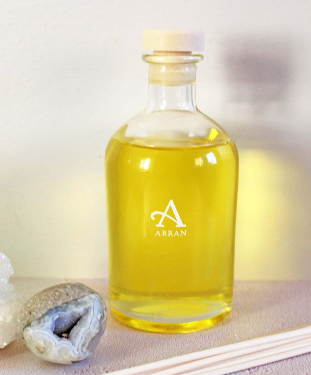 Arran Sense of Scotland reed diffuser bottle and reeds