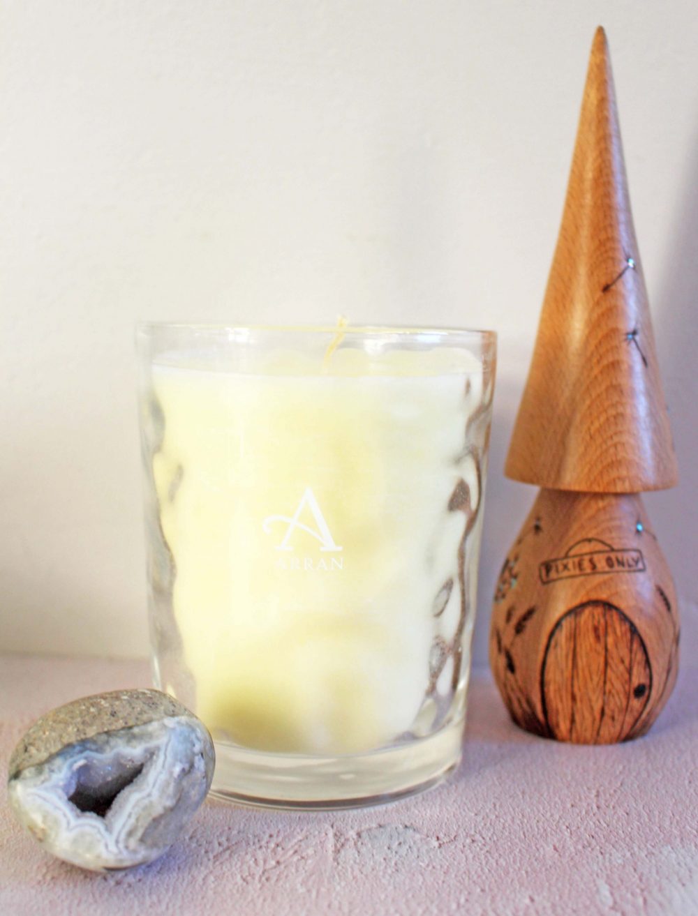 Arran Sense of Scotland candle unlit.
