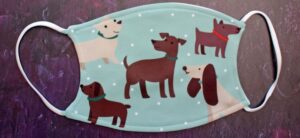 Printed Face Mask with Dogs On