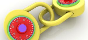 pair of colourful locks