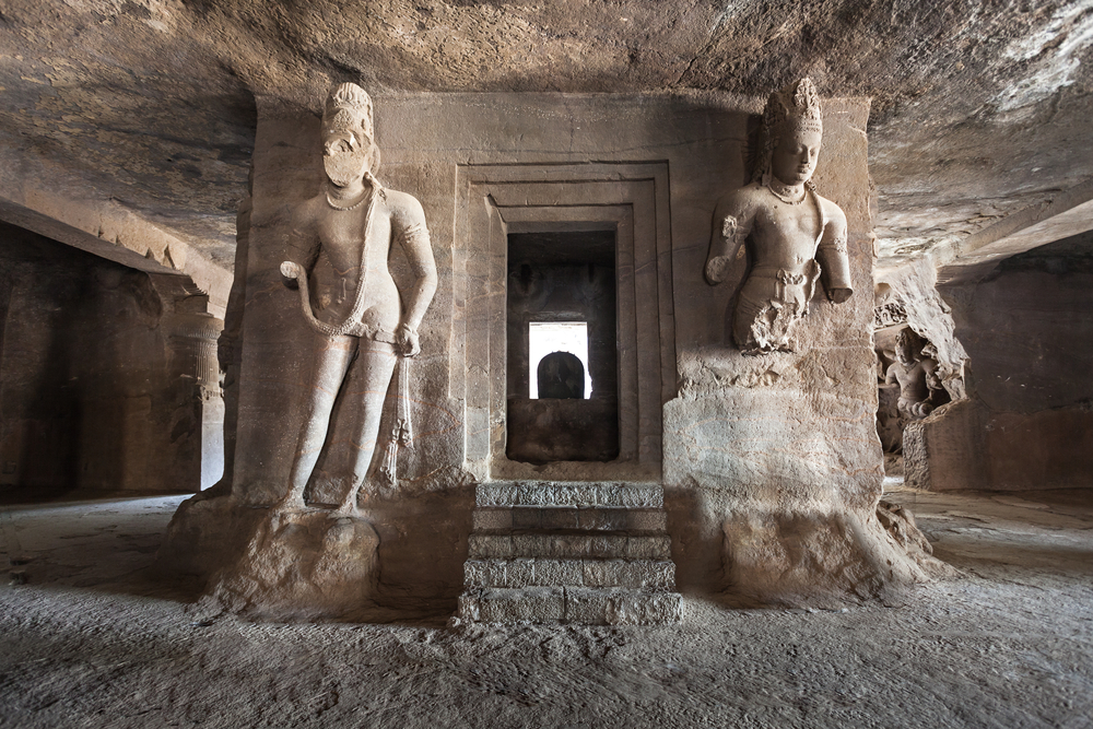 Elephanta Island caves near Mumbai in Maharashtra state, India