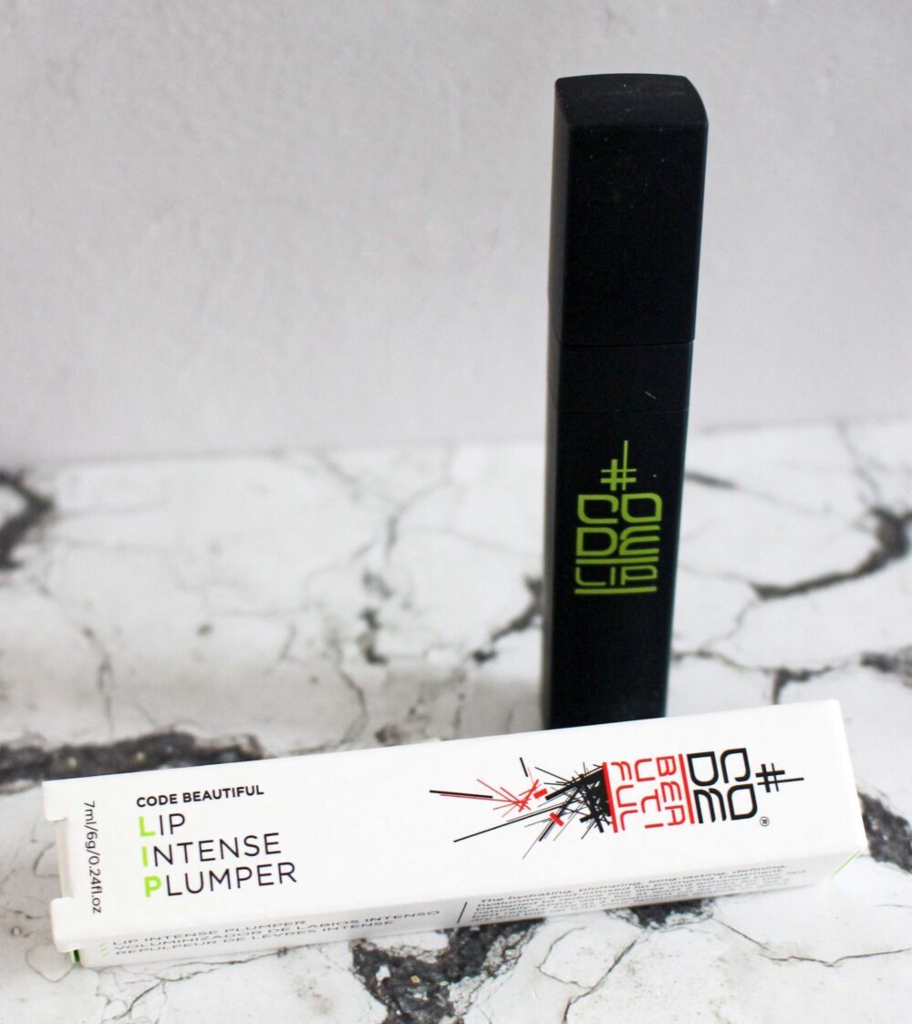 Code Beautiful - Lip Intense Plumper Cardboard Packaging and Inside Tube
