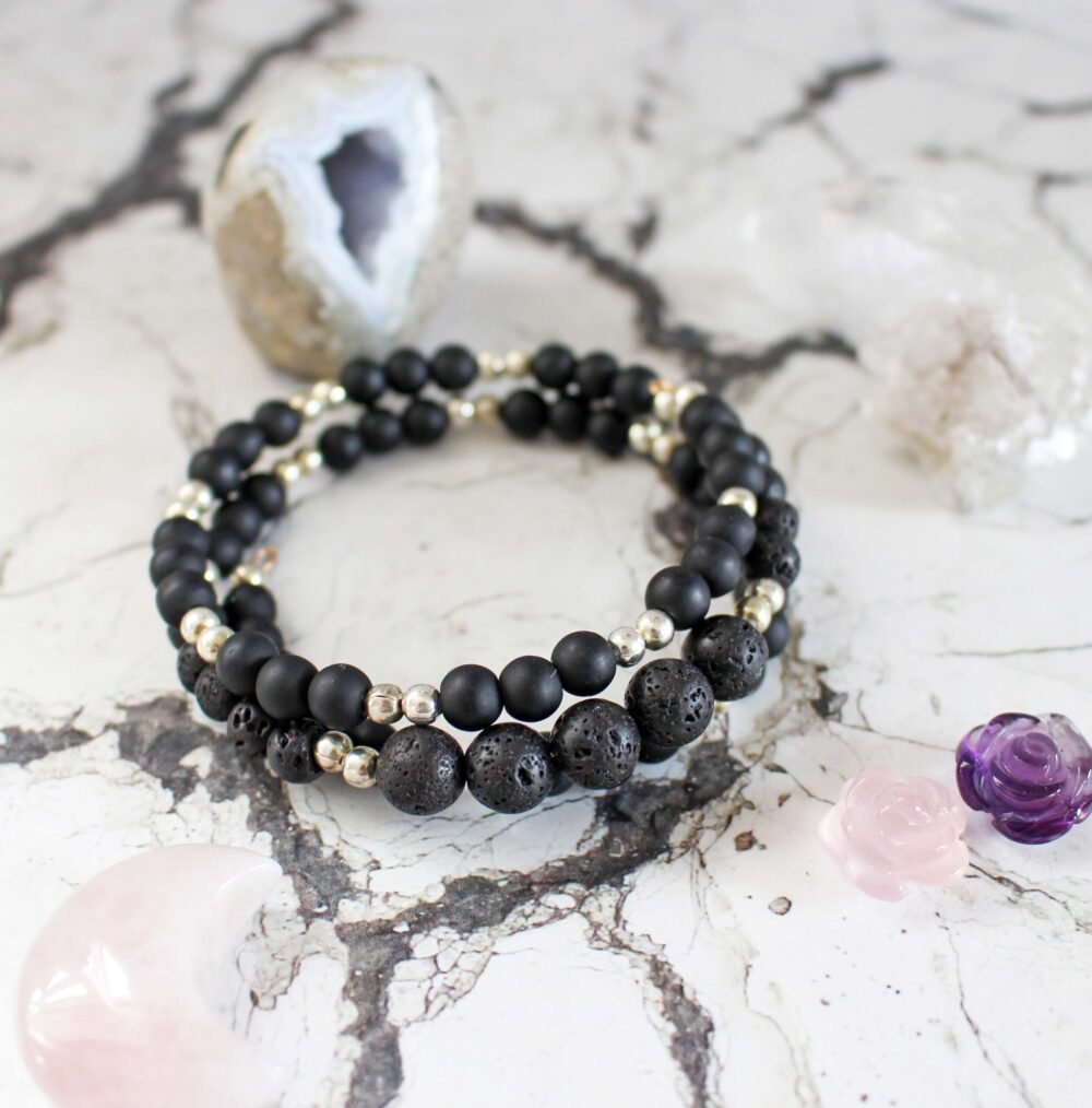 Lava Stone Wraparound Bracelet