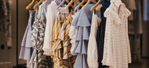 clothes on a rail
