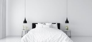 modern bedroom area