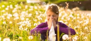 Girl has hay fever
