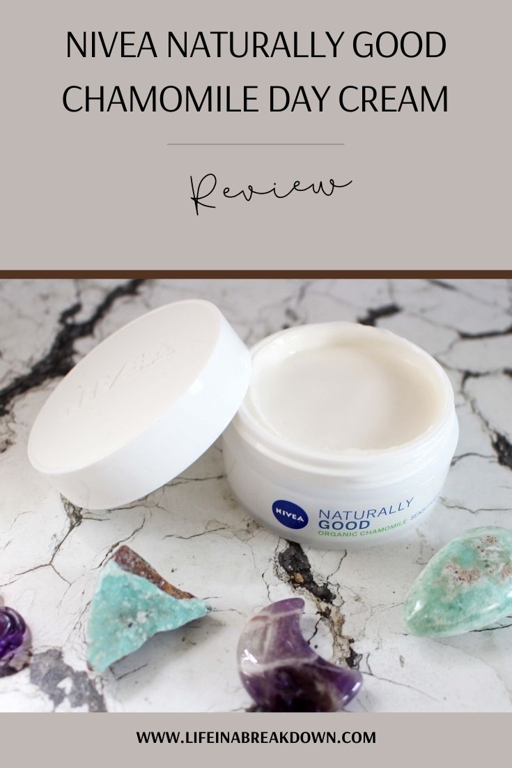 Are you looking for a light day cream with 99% of natural origin ingredients? Then check out my review of Nivea's Naturally Good Chamomile Cream. #skincare #bbloggers #review