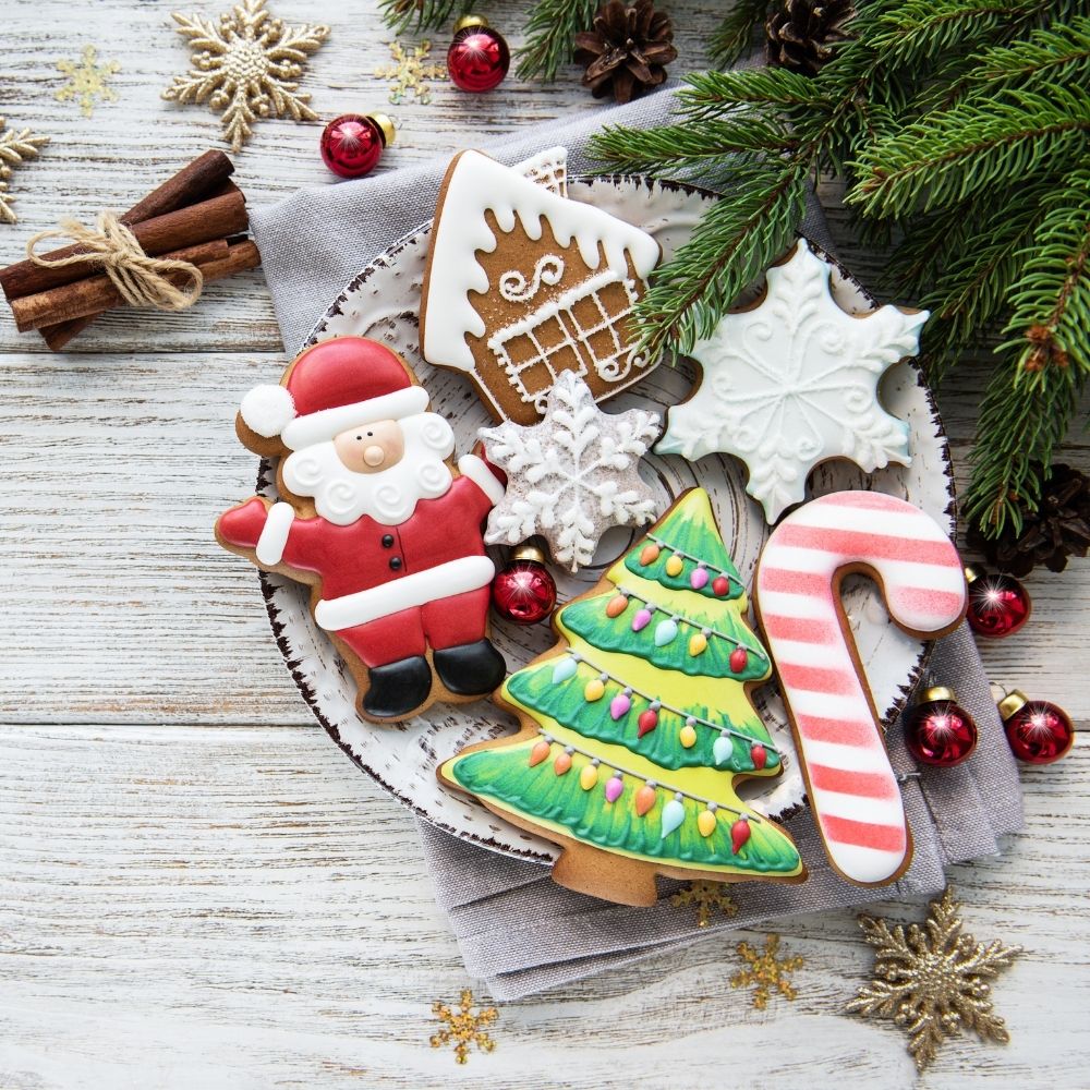 Christmas cookies on a plate