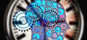 image of cogs in the shape of a human head