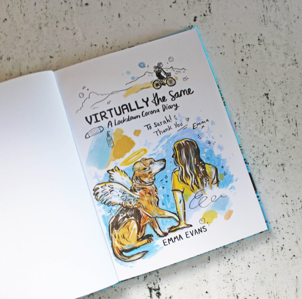 Virtually the Same Lockdown Diary by Emma Evans Personal dedication