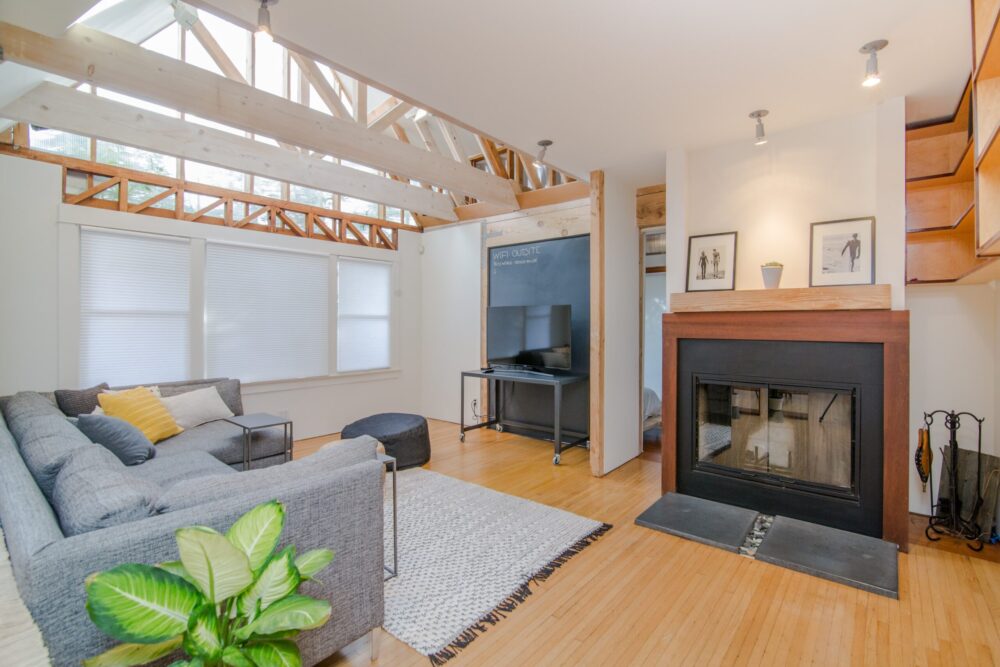 Inside a lounge area