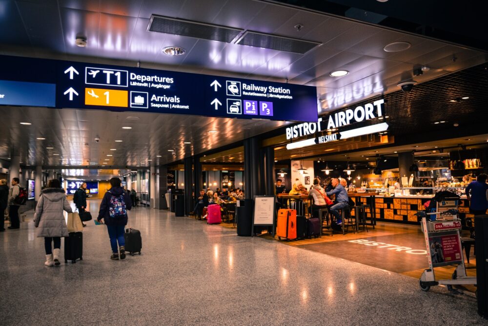 people in an airport