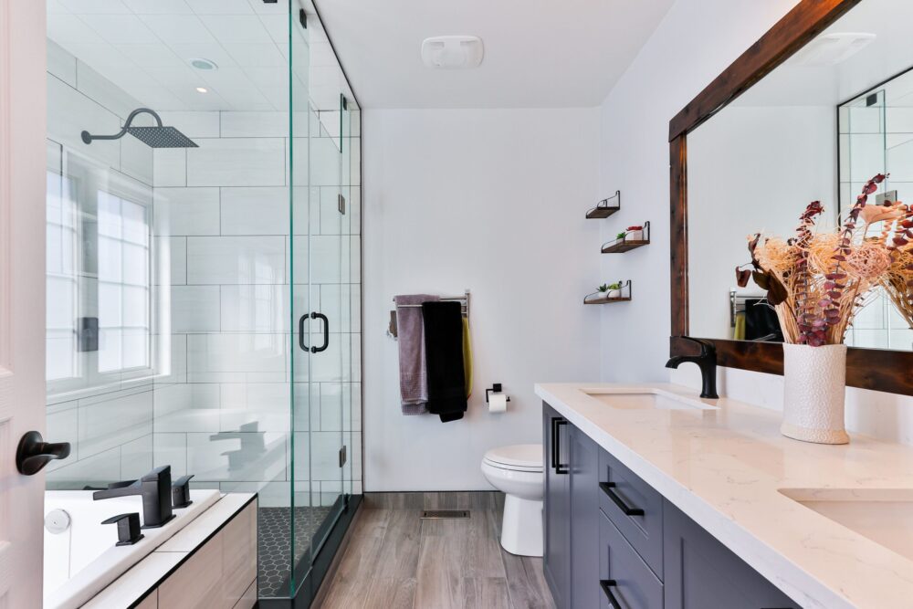 Inside of a bathroom