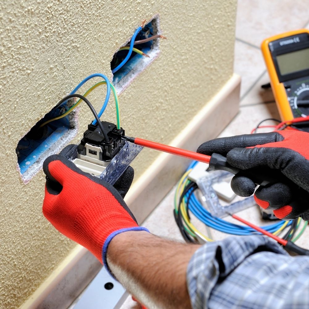 someone working on electrics