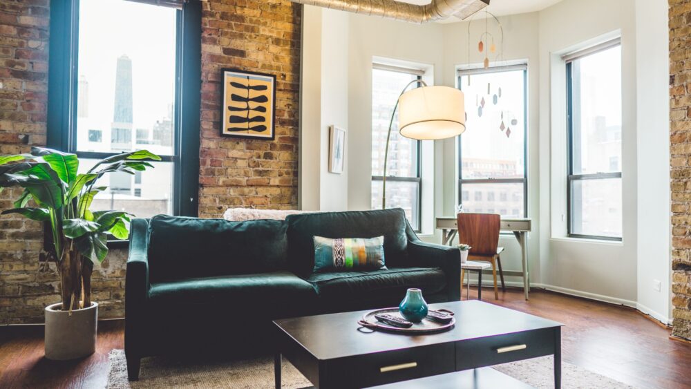 Green Two seater sofa