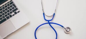 laptop and stethoscope