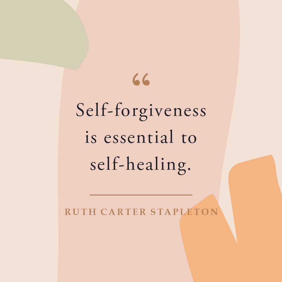Self-forgiveness is essential to self-healing
