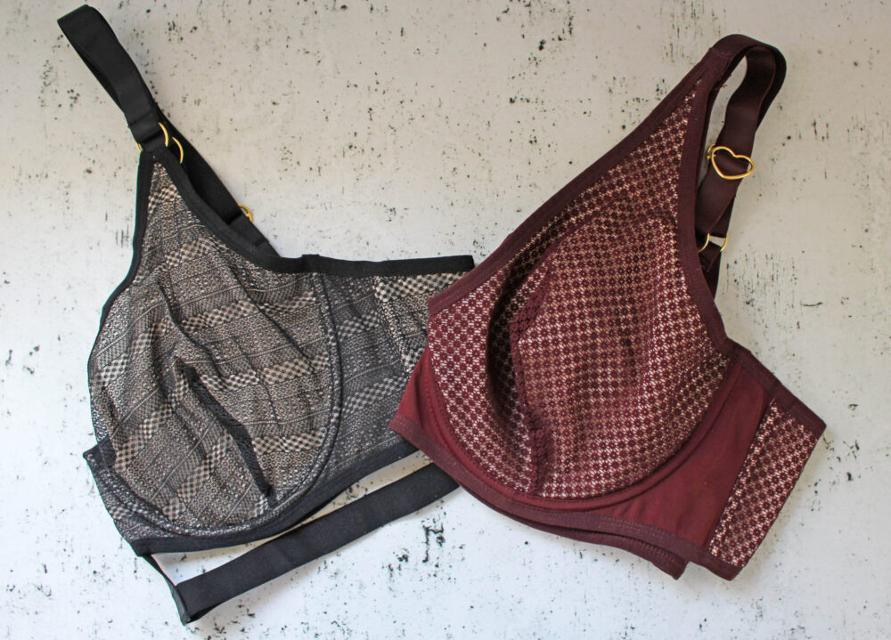 Tutti Rouge, Kat Bra in Stripe and Lydia Bra in Tea Rose